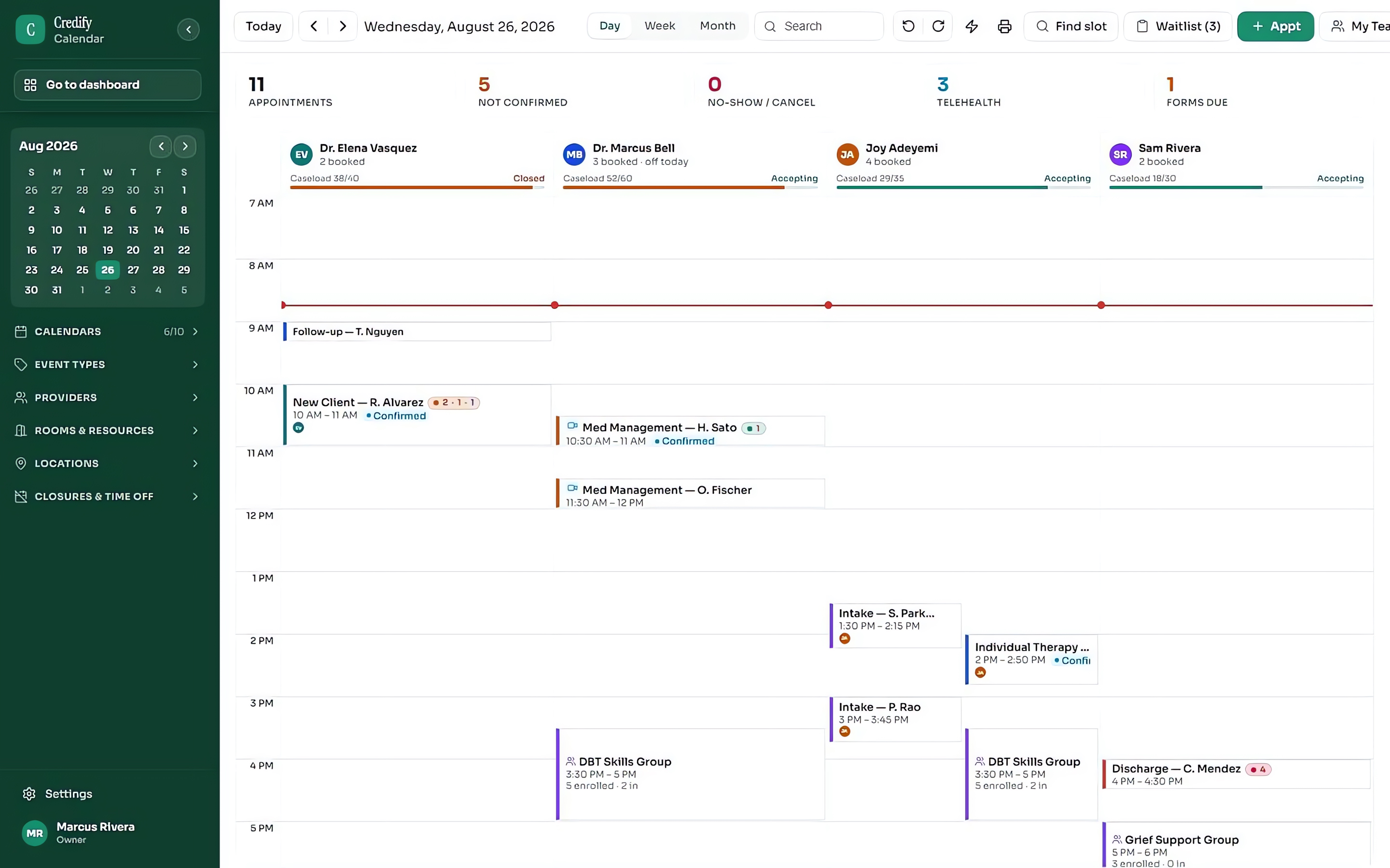 Calendar, shown in Keep Your EHR