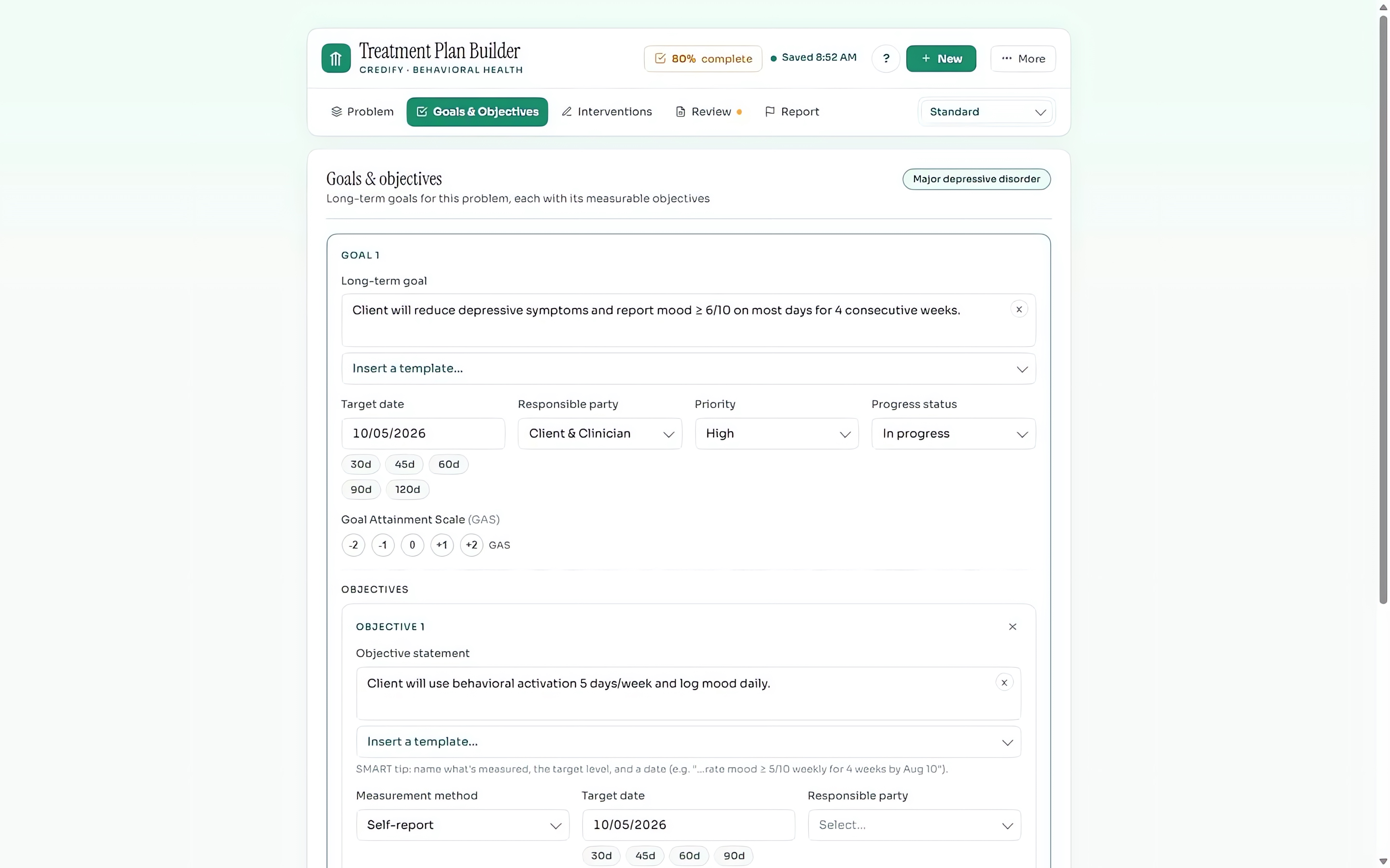 Treatment Plan Builder, shown in Keep Your EHR